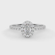 Oval & Round 0.60 Carat Lab Diamond Ring – IGI Certified