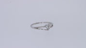 1/10 Carat CT Round White Natural Diamond Bypass Heart Promise Ring 14k Gold Over Sterling Silver Gift for Her