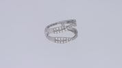 Round Cut White Cubic Zirconia Double Infinity Wedding Ring Guard Enhancer in 925 Sterling Silver