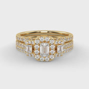 Three-Stone IGI Certified Bridal Set Ring