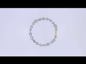 Multi Shape Two Tone Tennis Bracelet Lab Created Moissanite