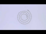 Bezel Set Link Chain Lab Created Moissanite with 3.80MM Width