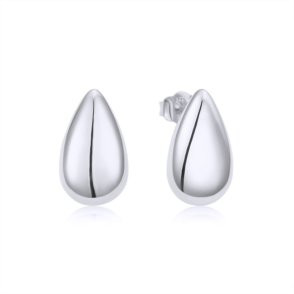 14k Gold Over 925 Sterling Silver Chunky Teardrop Hoop Earrings Dupes For Women Dangle Water Drop Trendy Earring Jewelry Gifts For Her