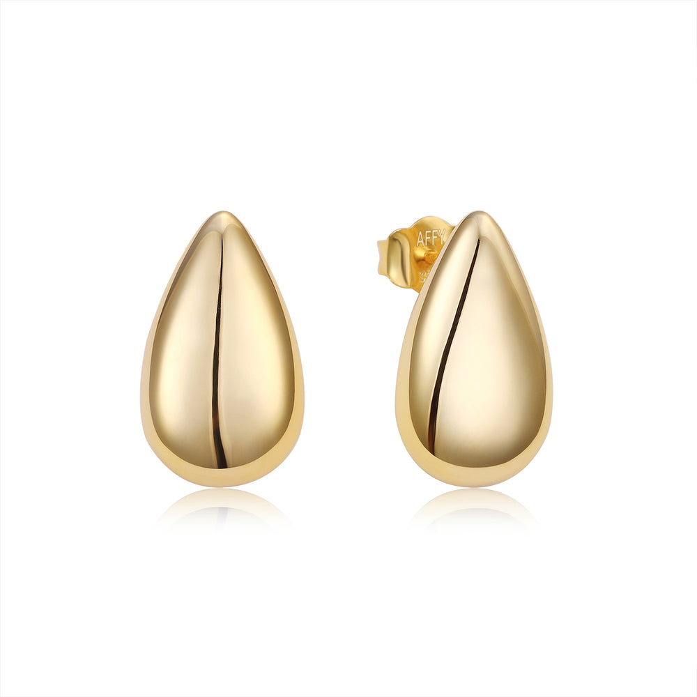 
                      
                        14k Gold Over 925 Sterling Silver Chunky Teardrop Hoop Earrings Dupes For Women Dangle Water Drop Trendy Earring Jewelry Gifts For Her
                      
                    