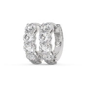 IGI Certified Lab Grown Diamond Five Stone Hoop Earrings