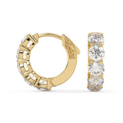 IGI Certified Lab Grown Diamond Five Stone Hoop Earrings