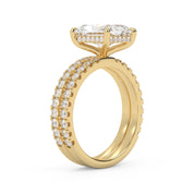 Radiant and Round IGI Certified Lab Grown Diamond Bridal Set Ring