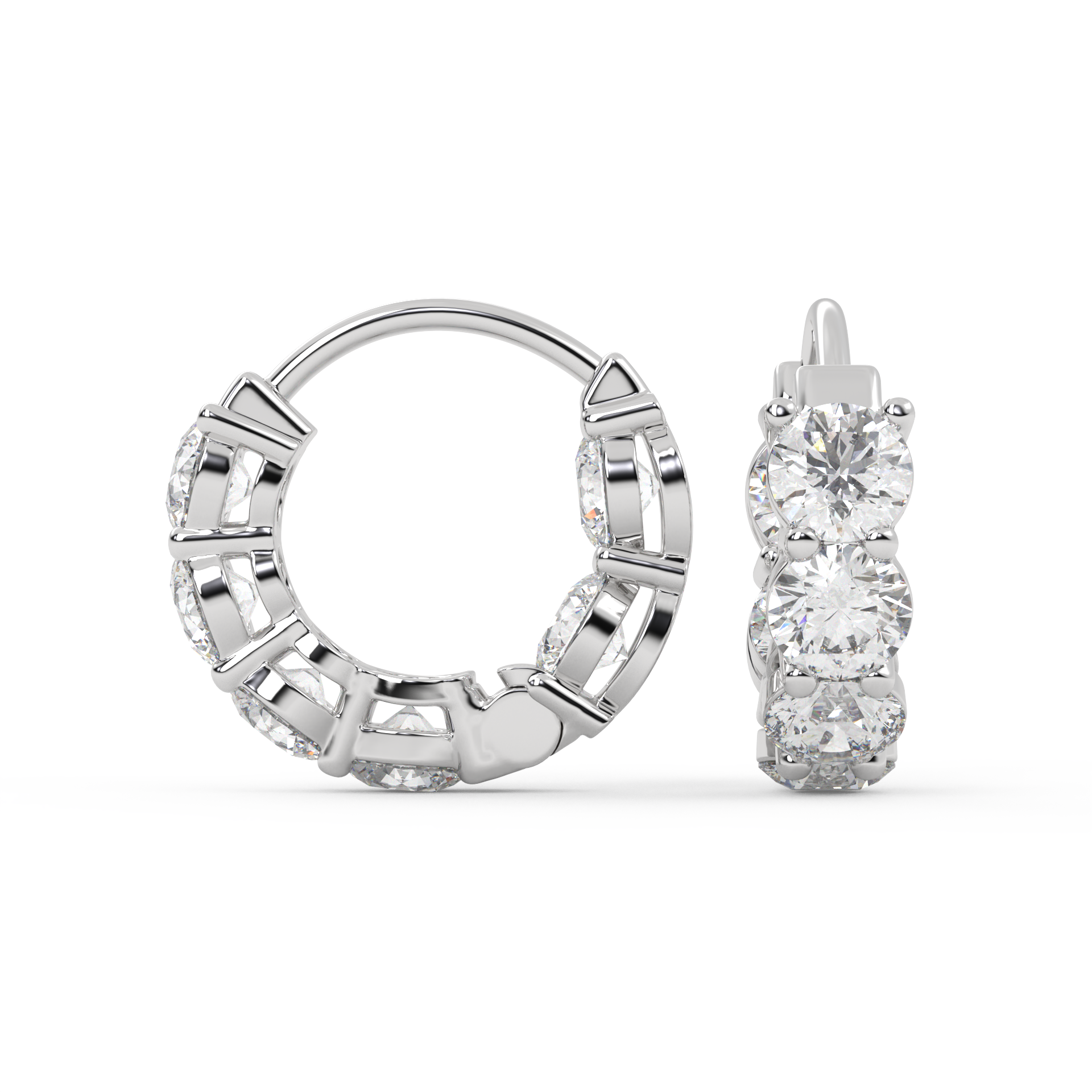 IGI Certified Lab Grown Diamond Insideout Hoop Earrings