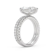 Radiant and Round IGI Certified Lab Grown Diamond Bridal Set Ring