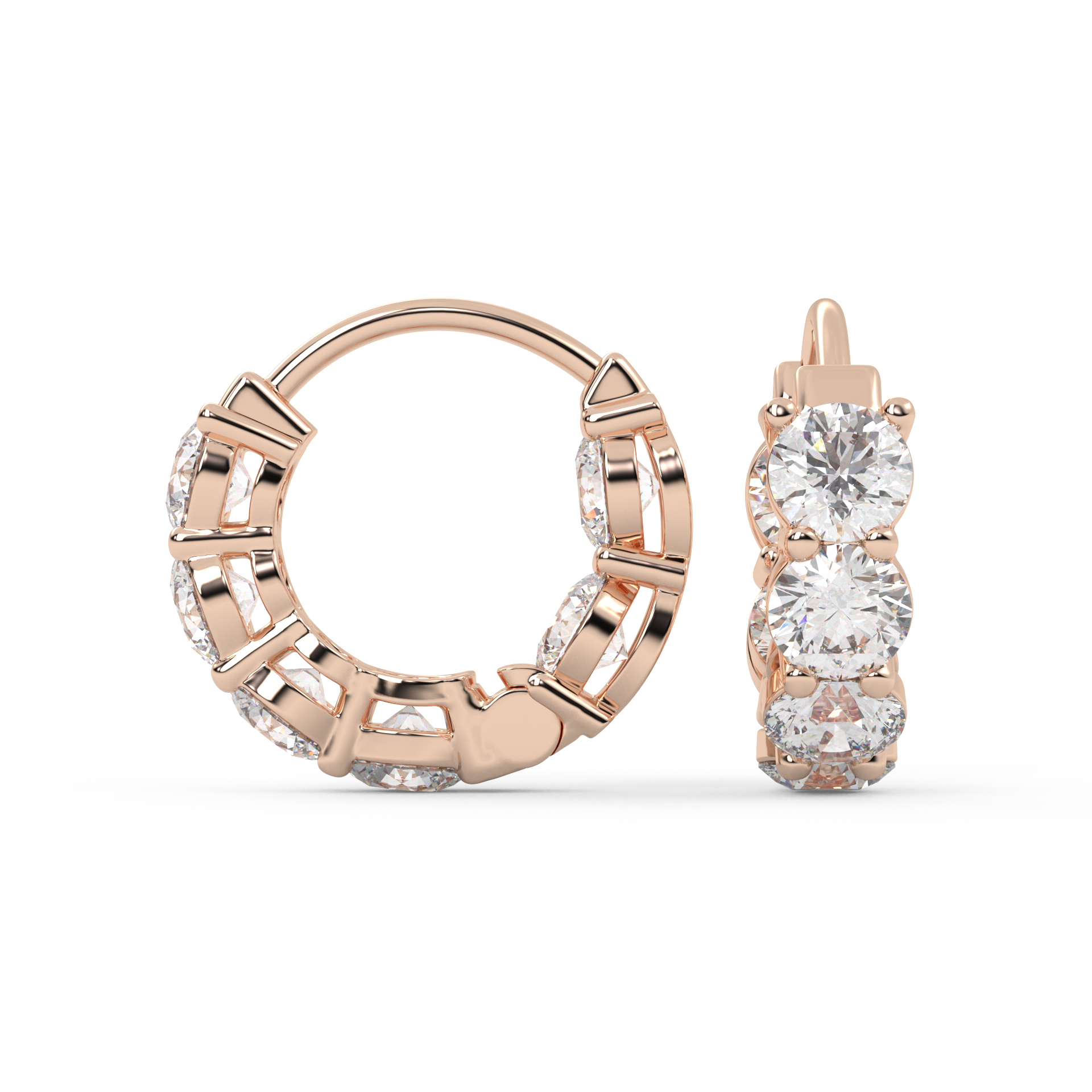 IGI Certified Lab Grown Diamond Insideout Hoop Earrings