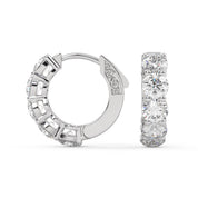 IGI Certified Lab Grown Diamond Five Stone Hoop Earrings