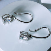 6MM Lab Created Moissanite Dangle Earrings