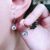 6MM Lab Created Moissanite Dangle Earrings