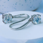 6MM Lab Created Moissanite Dangle Earrings