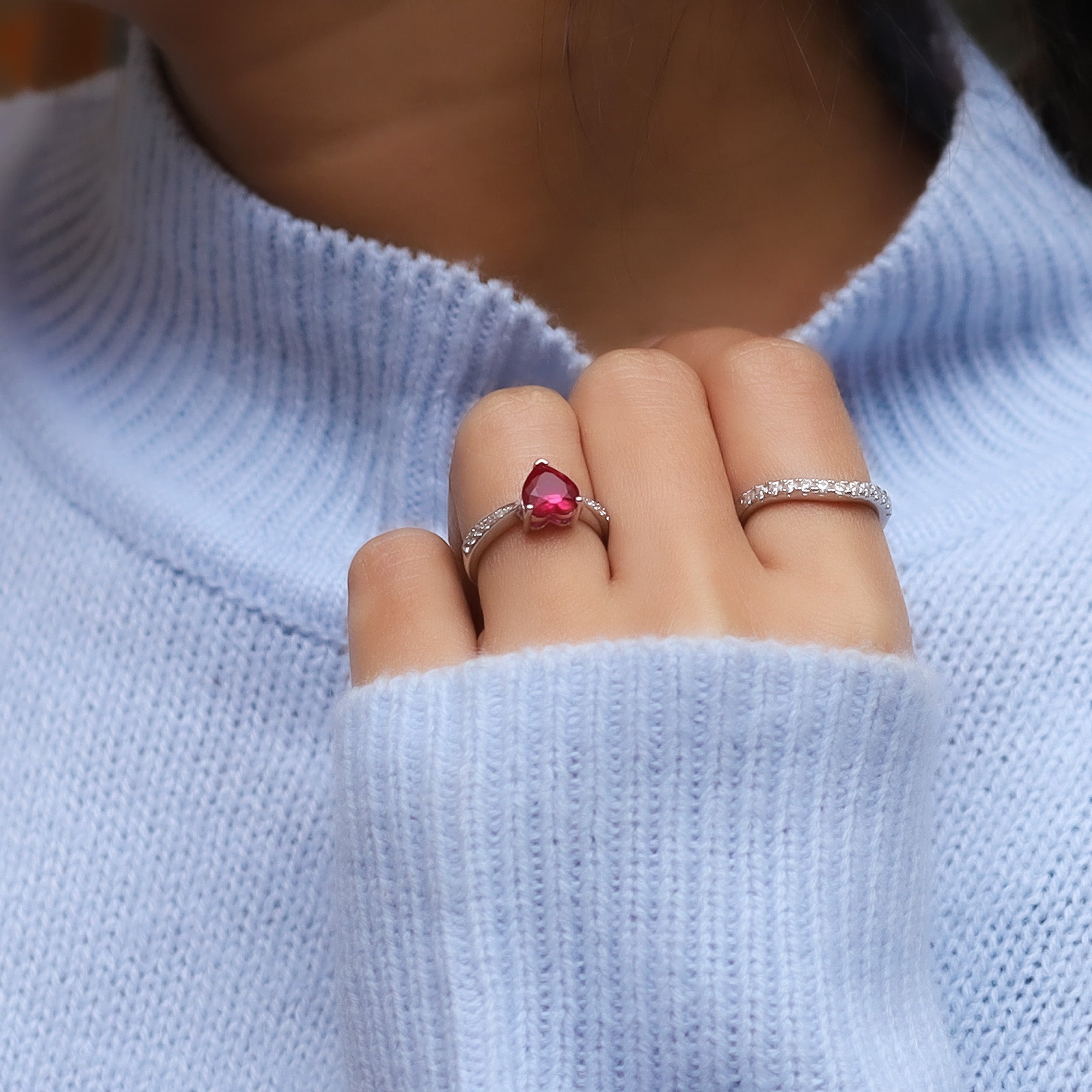 Solitaire Heart Promise Ring