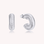 Roy Chunky Ribbed Hoop Earrings