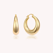 Noa Chunky Round Hoop Earrings