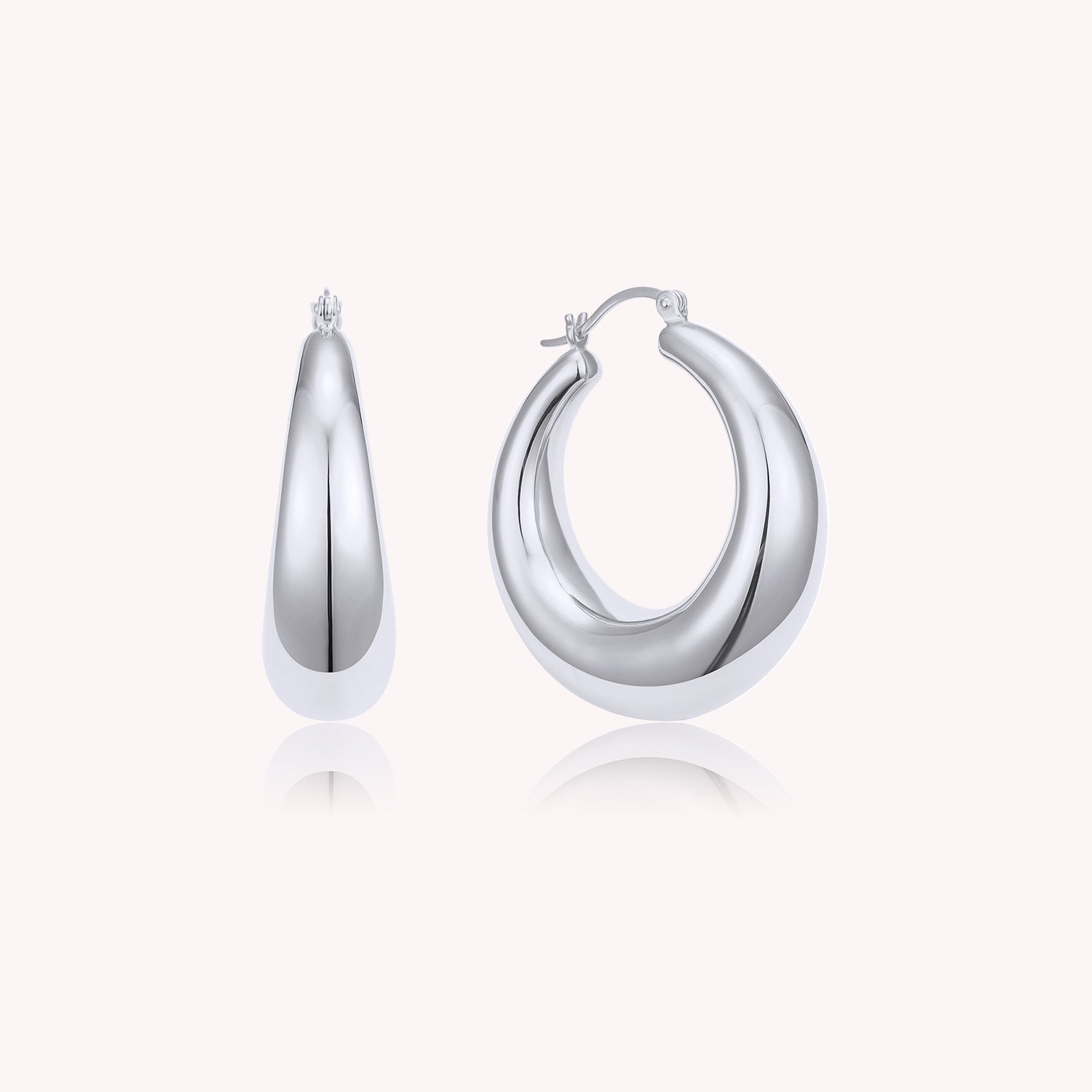 Noa Chunky Round Hoop Earrings