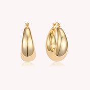 Jax Chunky Dome Drop Hoop Earrings