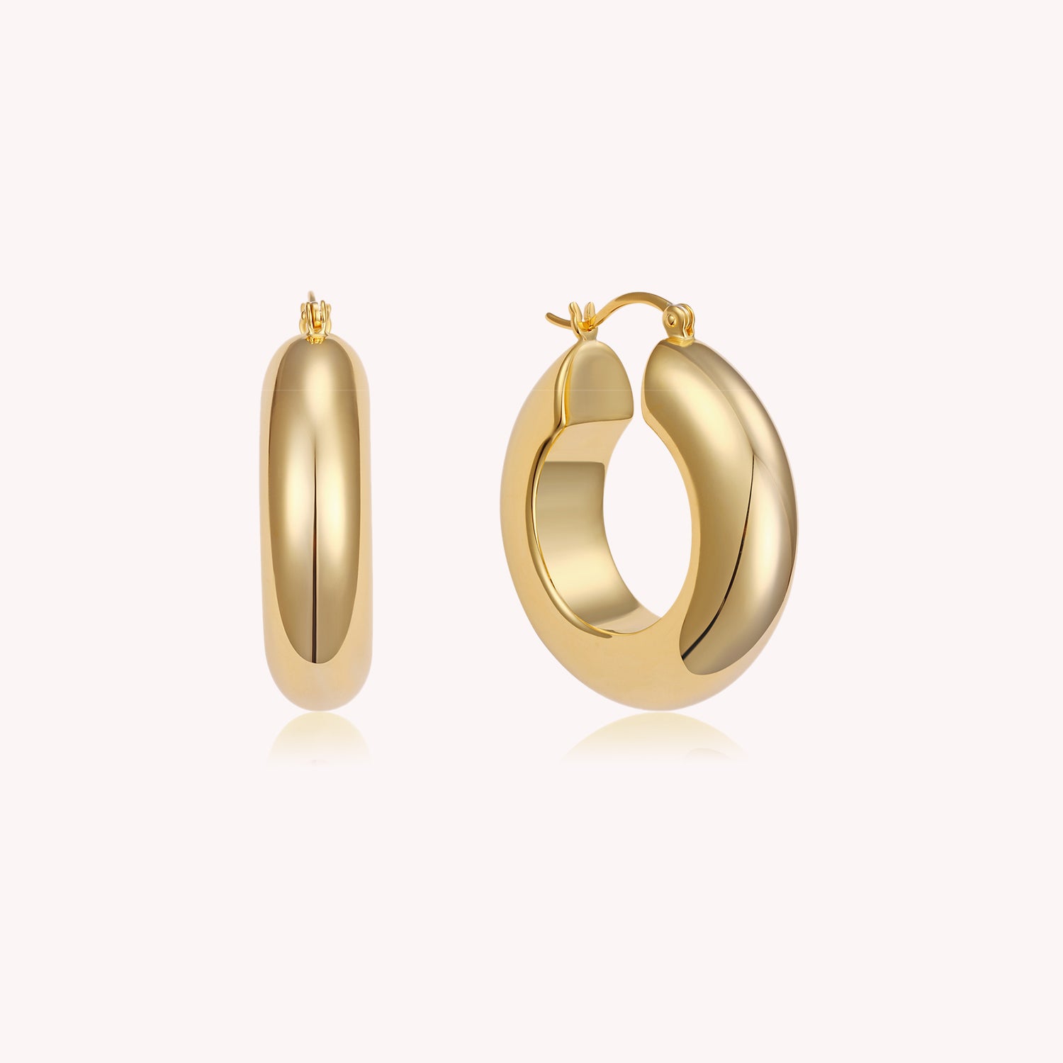 Jia Chunky Chic Hoop Earrings