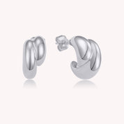 Lia Chunky Double Cresent Moon Earrings