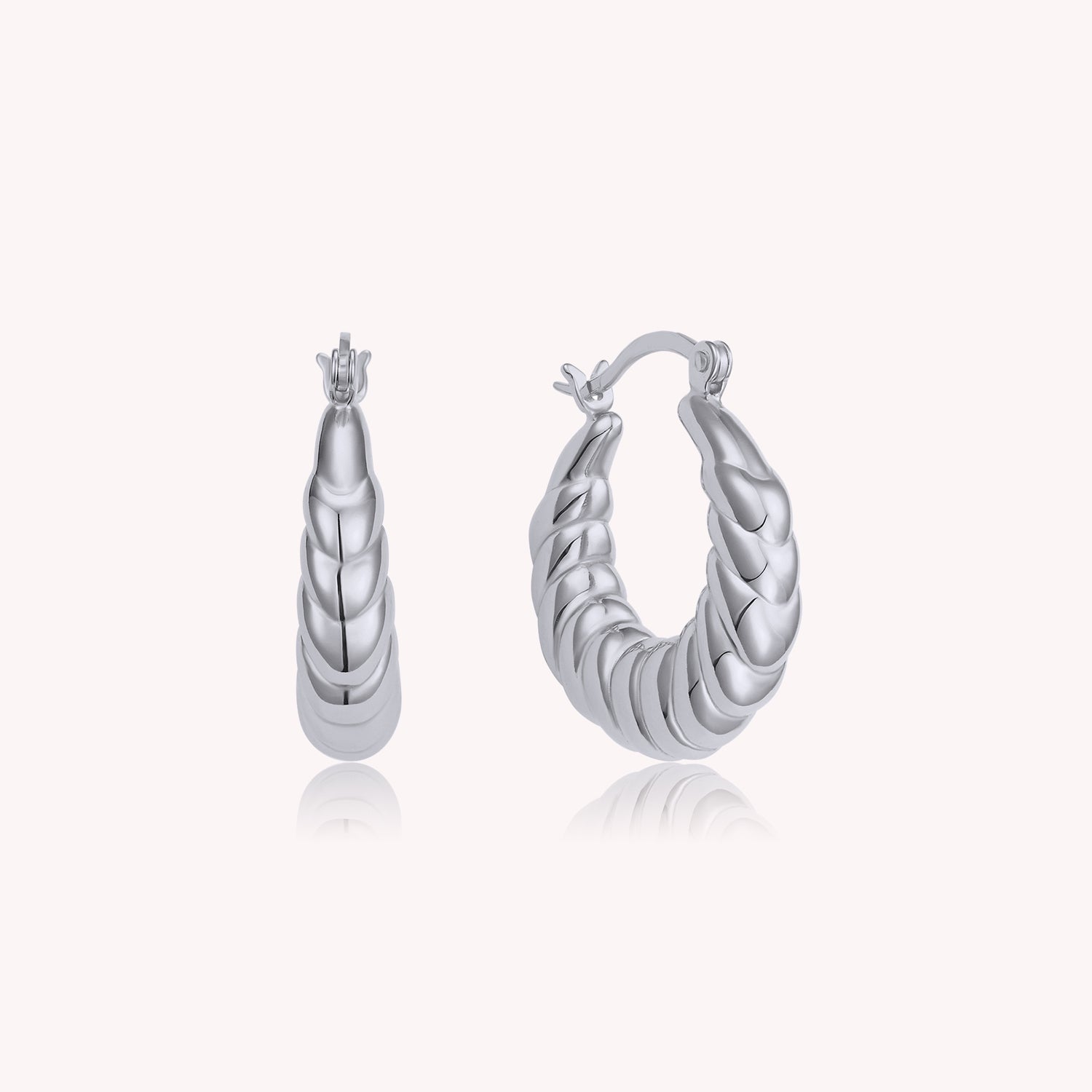 Rio Chunky Croissant Hoop Earrings