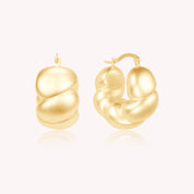 Eva Chunky Bold Bubble Hoop Earrings