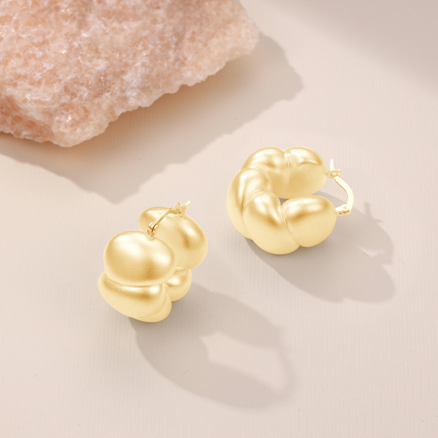 Eva Chunky Bold Bubble Hoop Earrings