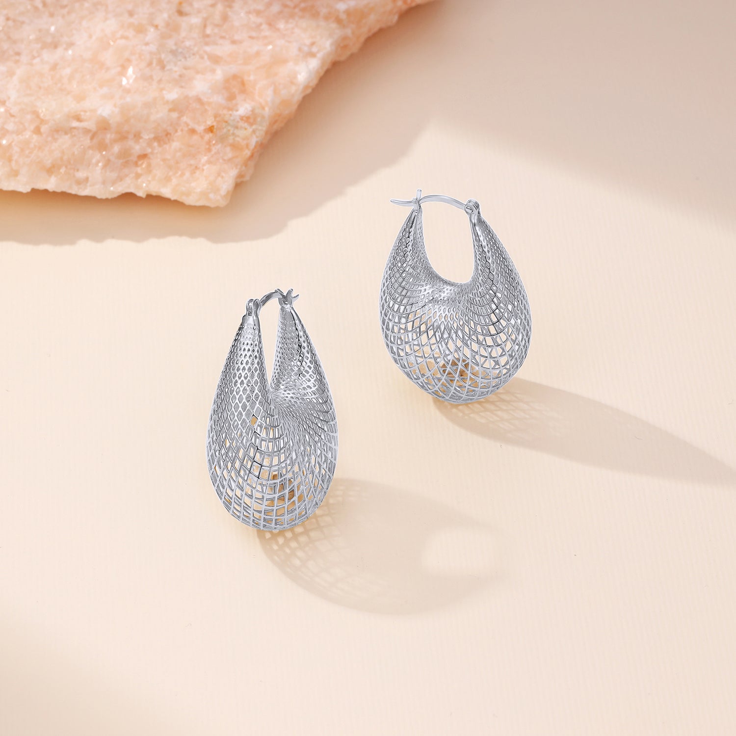 Ace Chunky Dome Filigree Hoop Earrings