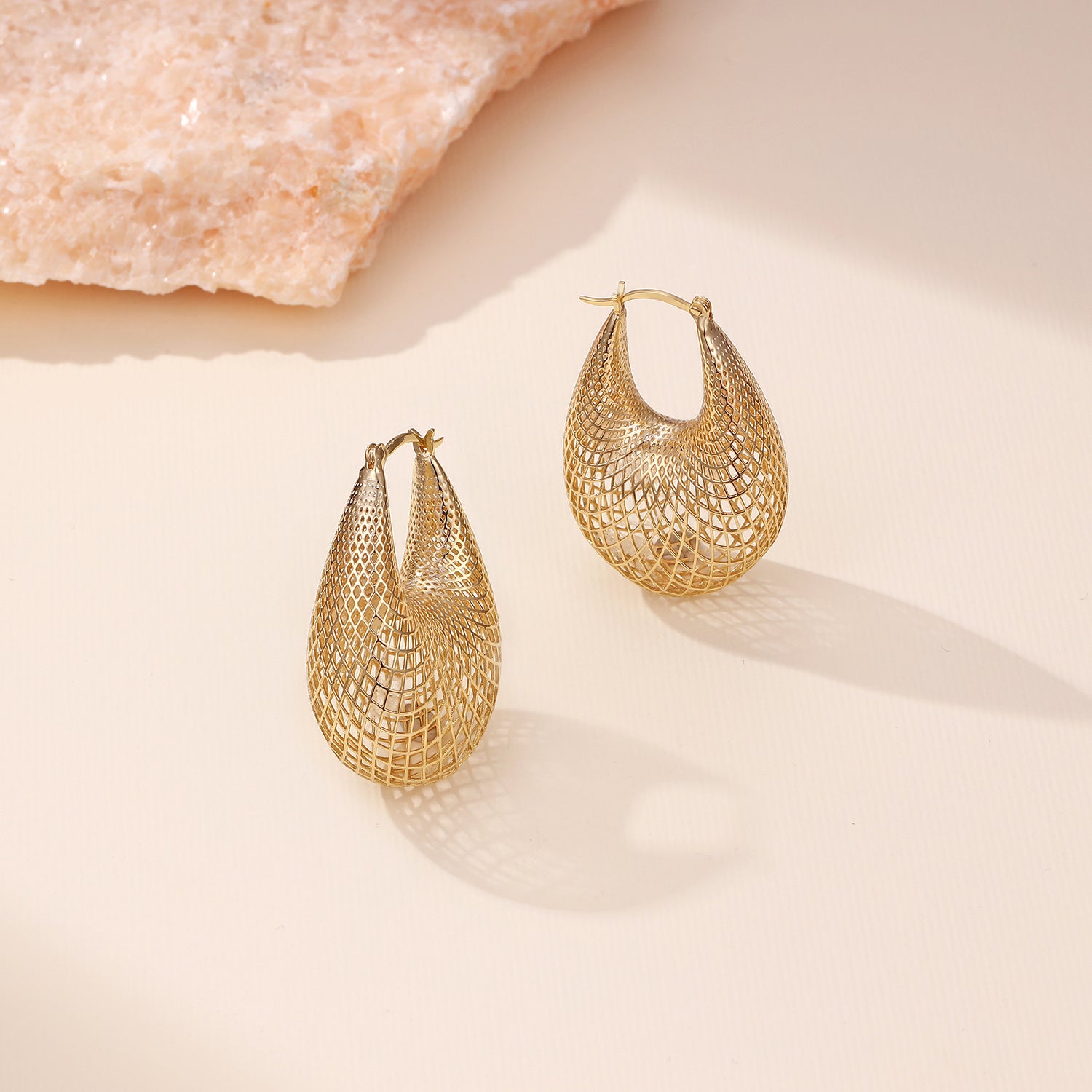 Ace Chunky Dome Filigree Hoop Earrings