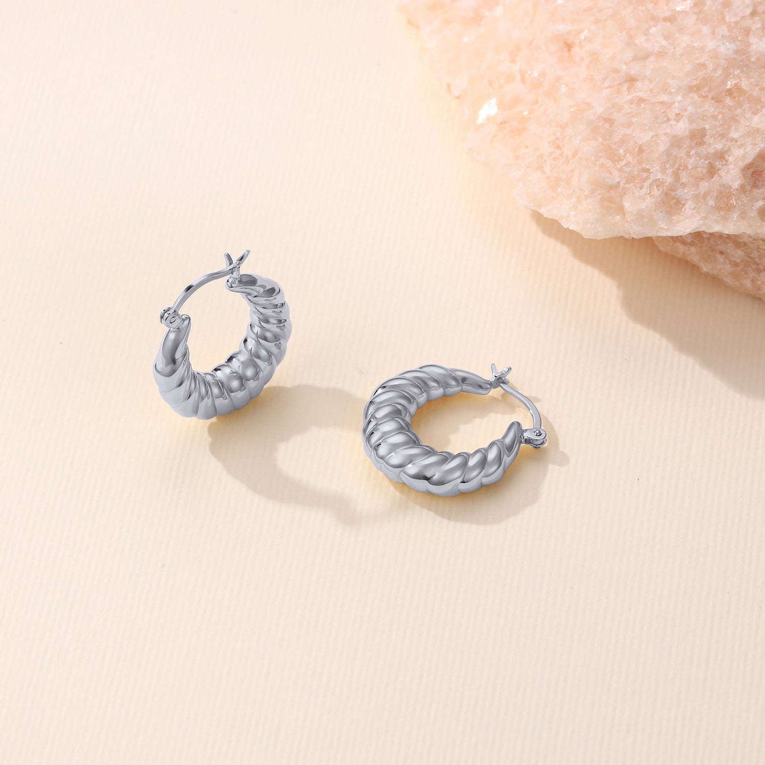 Rio Chunky Croissant Hoop Earrings