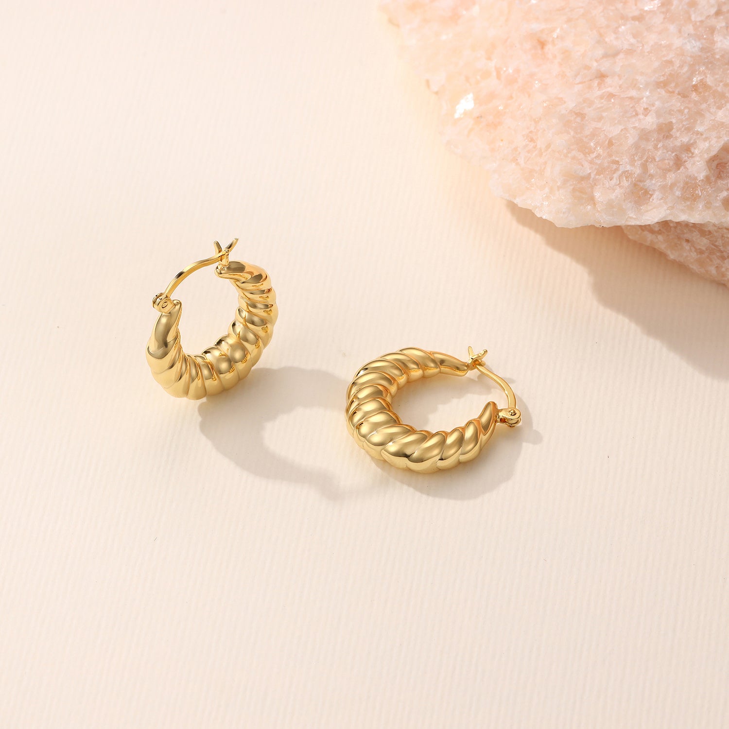 Rio Chunky Croissant Hoop Earrings