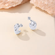 Lia Chunky Double Cresent Moon Earrings