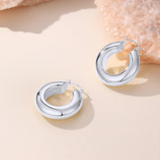 Jia Chunky Chic Hoop Earrings