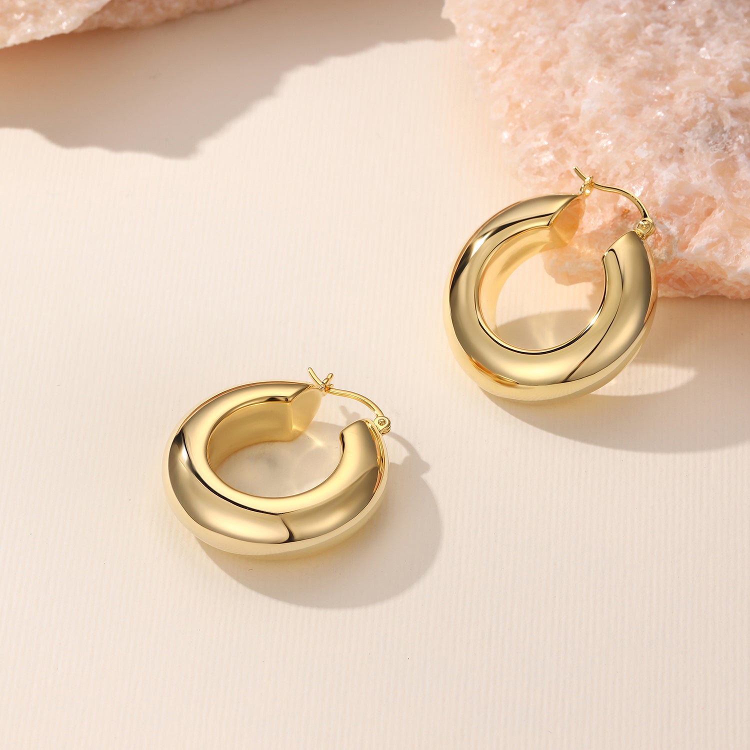 Jia Chunky Chic Hoop Earrings