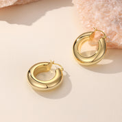 Jia Chunky Chic Hoop Earrings