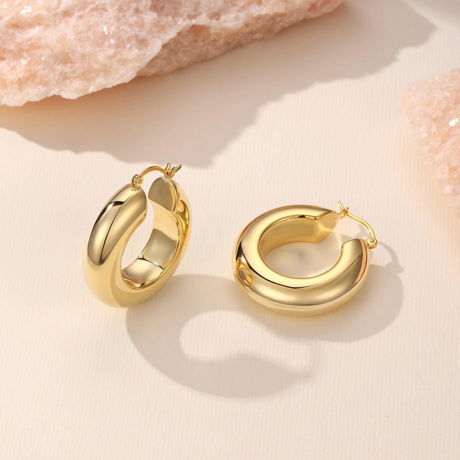 Jia Chunky Chic Hoop Earrings