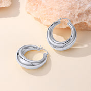 Noa Chunky Round Hoop Earrings