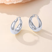 Noa Chunky Round Hoop Earrings