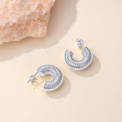 Roy Chunky Ribbed Hoop Earrings