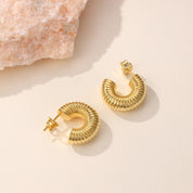 Roy Chunky Ribbed Hoop Earrings