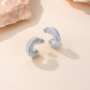 Roy Chunky Ribbed Hoop Earrings