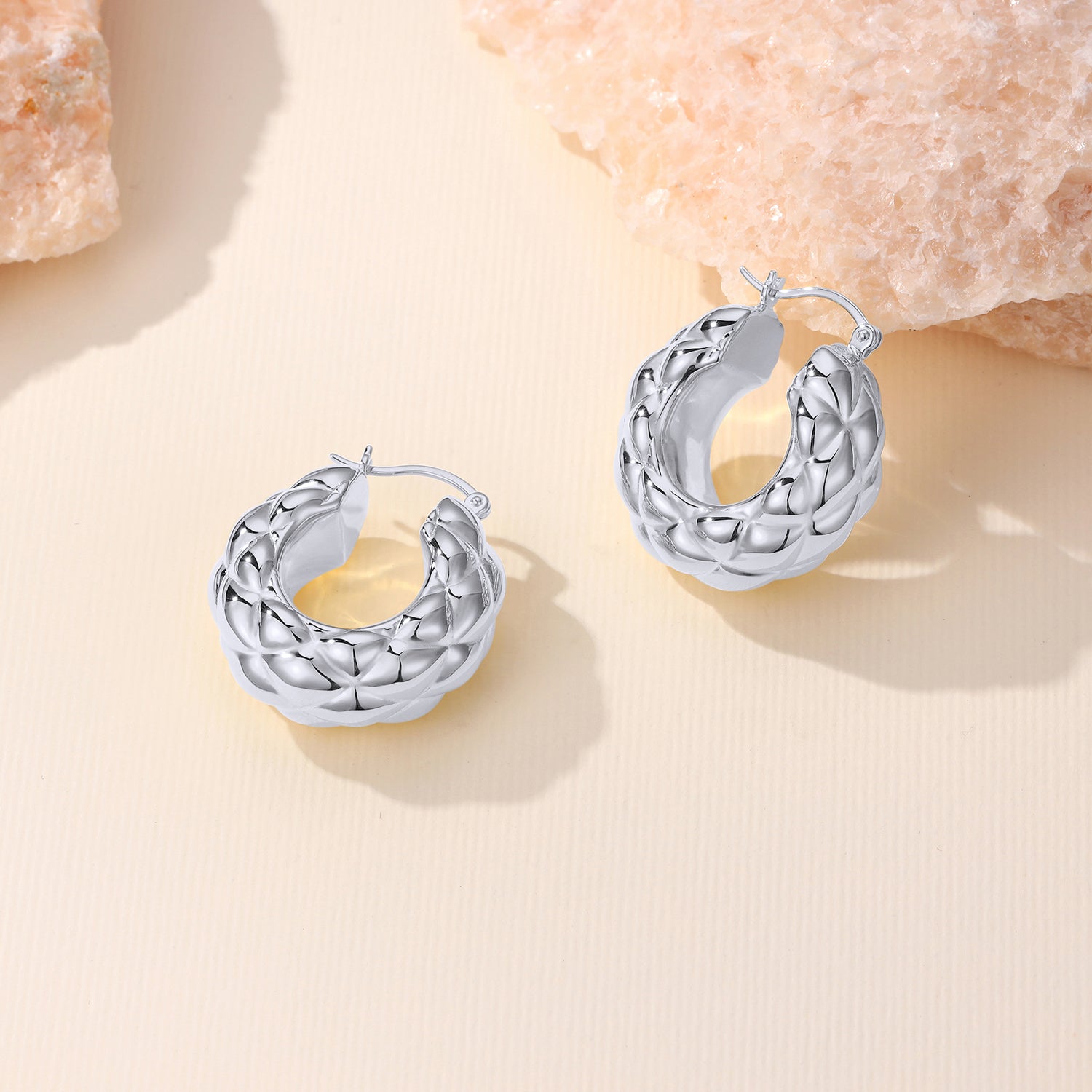 Joy Chunky Textured Hoop Earrings