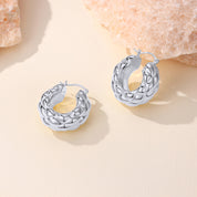 Joy Chunky Textured Hoop Earrings