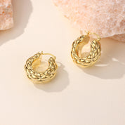 Joy Chunky Textured Hoop Earrings