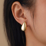 Amy Chunky TearDrop Hoop Earrings