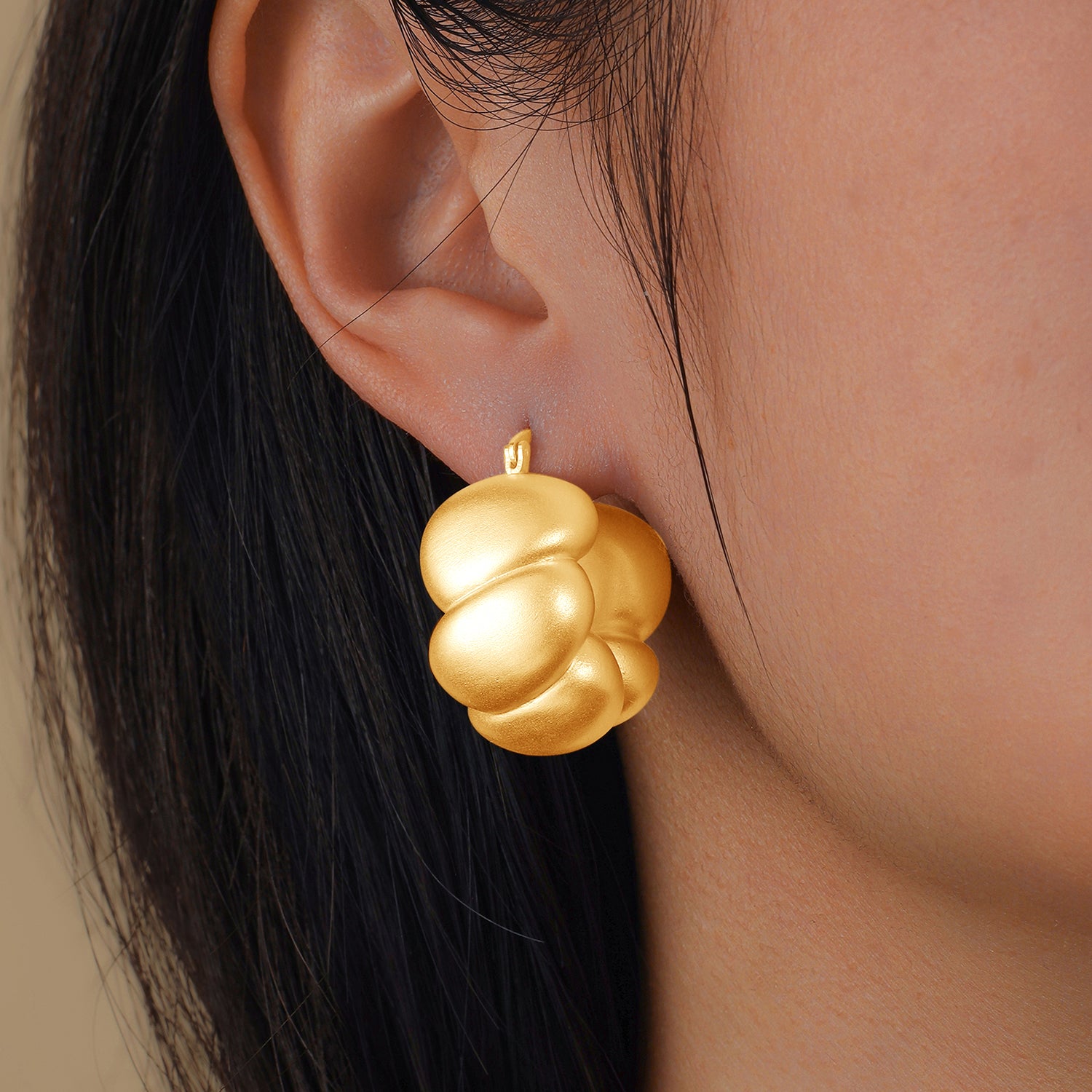 Eva Chunky Bold Bubble Hoop Earrings