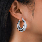 Noa Chunky Round Hoop Earrings