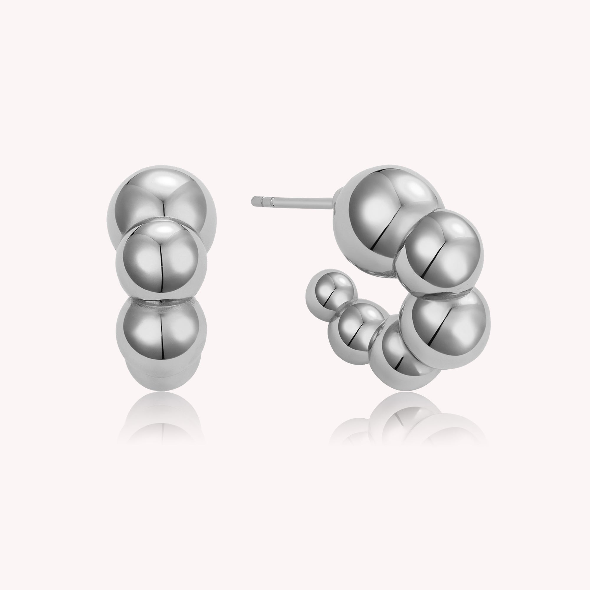 Ari Chunky Beaded Hoop Earrings