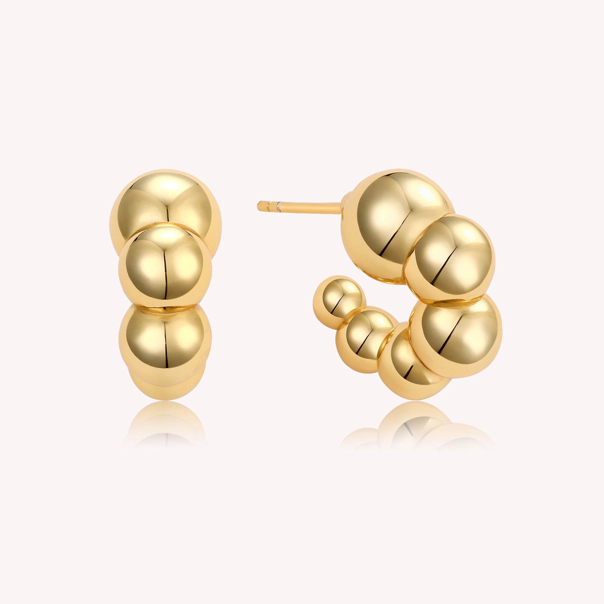 Ari Chunky Beaded Hoop Earrings